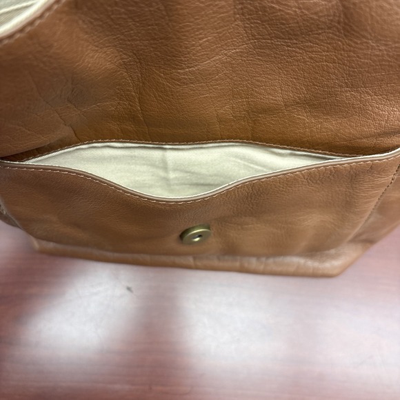 Lucky Brand LEATHER BACKPACK (Men/Women) COGNAC Gold Studded ADJUSTABLE STRAPS - Picture 8 of 9